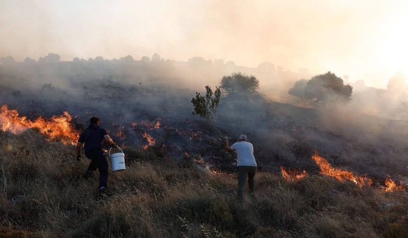 Incendiile de vegetație sunt frecvente în Grecia în timpul verilor fierbinți și uscate. Foto: Hepta