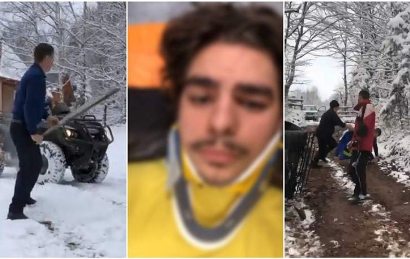 VIDEO | Doi tineri, atacați cu bâtele la Arieșeni după ce ar fi ajuns pe terenul viceprimarului. Teroare de Crăciun în timpul unei plimbări cu ATV-ul