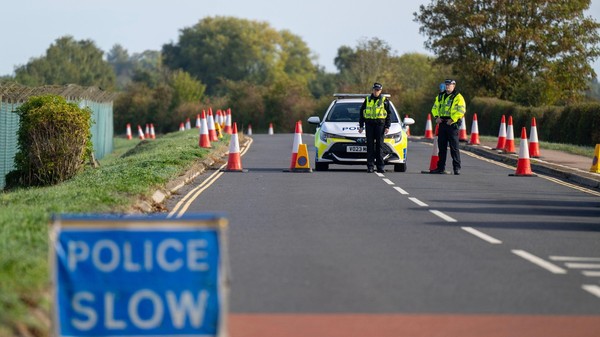 Polițiști britanici mobilizați la baza aeriană Fairford. Imagine cu caracter ilustrativ Sursa foto: Profimedia