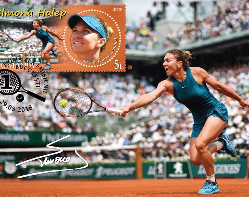 Timbru dedicat Simonei Halep pentru victoria de la Roland Garros