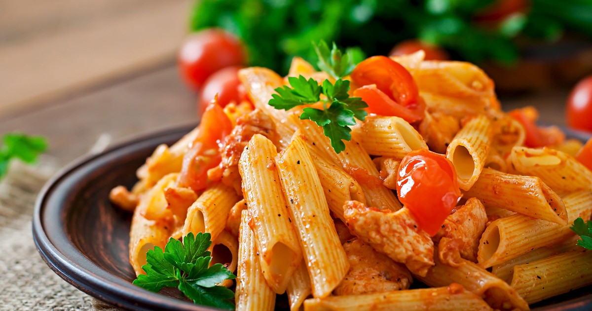 penne cu piept de pui