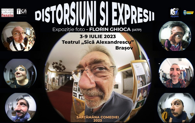 „Distorsiuni și expresii”: Fotografii haioase ale unor cunoscuți actori români, într-o inedită expoziție la Festivalul Săptămâna Comediei