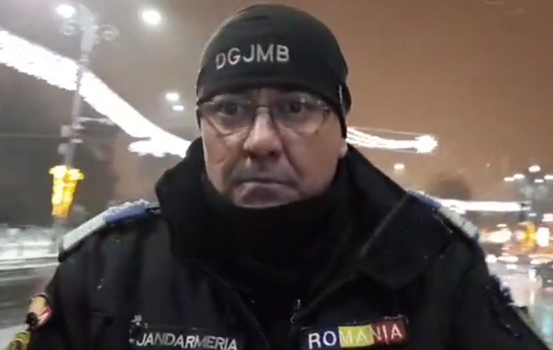 Plângere penală pe numele jandarmului băut din Piața Victoriei, care l-a legitimat pe Tudor Chirilă