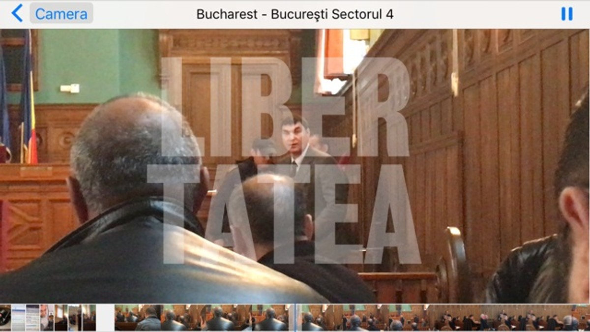 Cristi Borcea. în sala de tribunal.