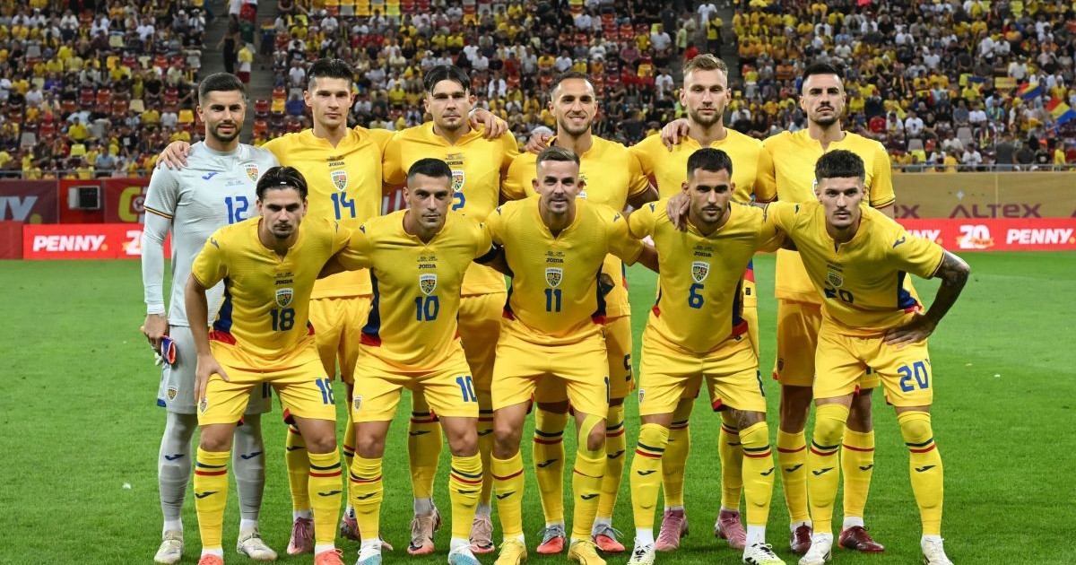 Fotbalistii romani la o fotografie de grup realizata inaintea meciului amical de fotbal dintre Romania si Canada, desfasurat pe Arena Nationala din Bucuresti, vineri 5 septembrie 2025. © FOTO:Razvan Pasarica/SPORT PICTURES