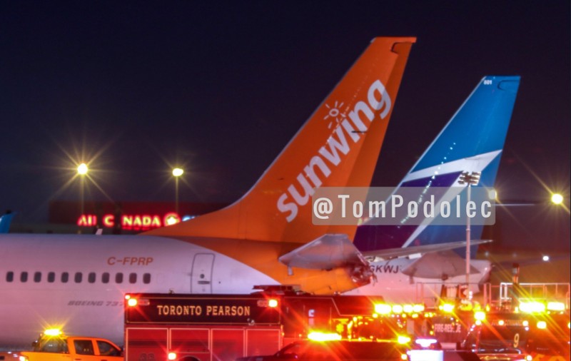 Accident aviatic pe Aeroportul din Toronto. Două avioane s-au ciocnit