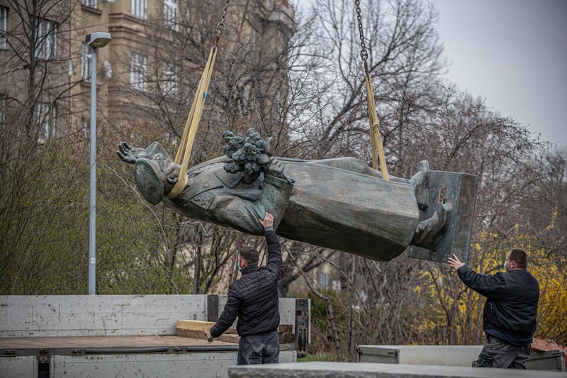 Statuia lui Konev a fost mutată într-un muzeu, în luna aprilie | Foto: EPA