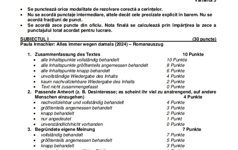 Ce subiecte au avut de rezolvat elevii la proba la Limba maternă la BAC 2026, sesiunea de toamnă