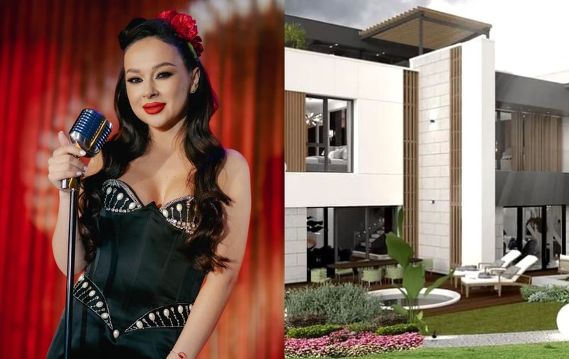 Imagini cu casa în care locuiește Vlăduța Lupău. Mobila a fost făcută la comandă și s-au folosit materiale de lux