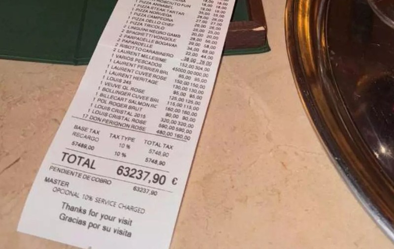 Nota de plată virală de 63.000 euro, într-un restaurant de lux din Mallorca: „Soția tocmai a aflat cât am cheltuit în restaurantul vostru și voi dormi pe canapea”