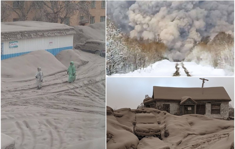 Imagini apocaliptice filmate după ce a erupt vulcanul Shiveluch, în Kamceatka. Norul de cenușă a ajuns la 500 km distanță