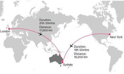 Qantas vrea să introducă zboruri directe pe ruta Londra - Sydney și New York - Sydney | Foto: Qantas / Bloomberg