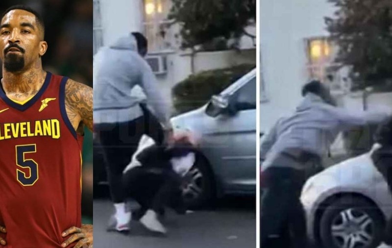 JR Smith, un jucător din NBA, înregistrat când îl bate pe un individ, în timpul protestelor din LA în memoria lui George Floyd
