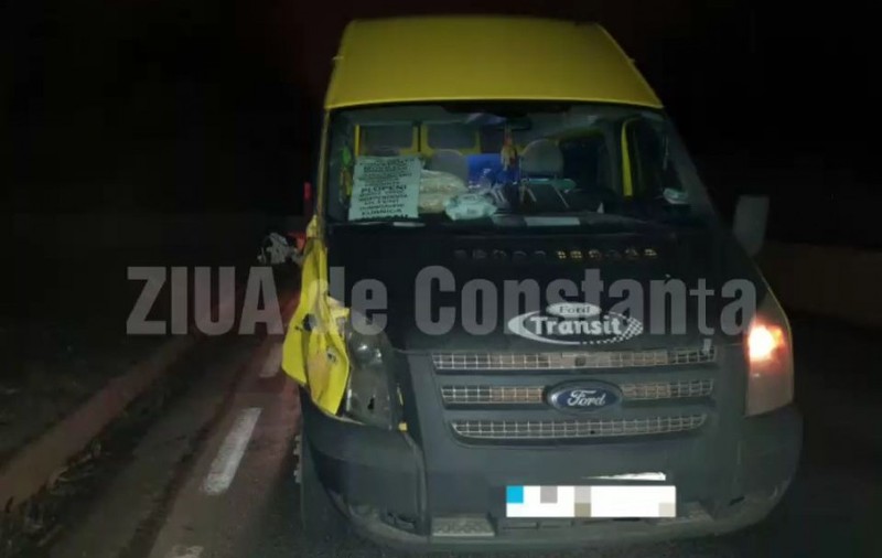 FOTO & VIDEO / Pieton accidentat mortal de un microbuz, pe DN 39, lângă Agigea