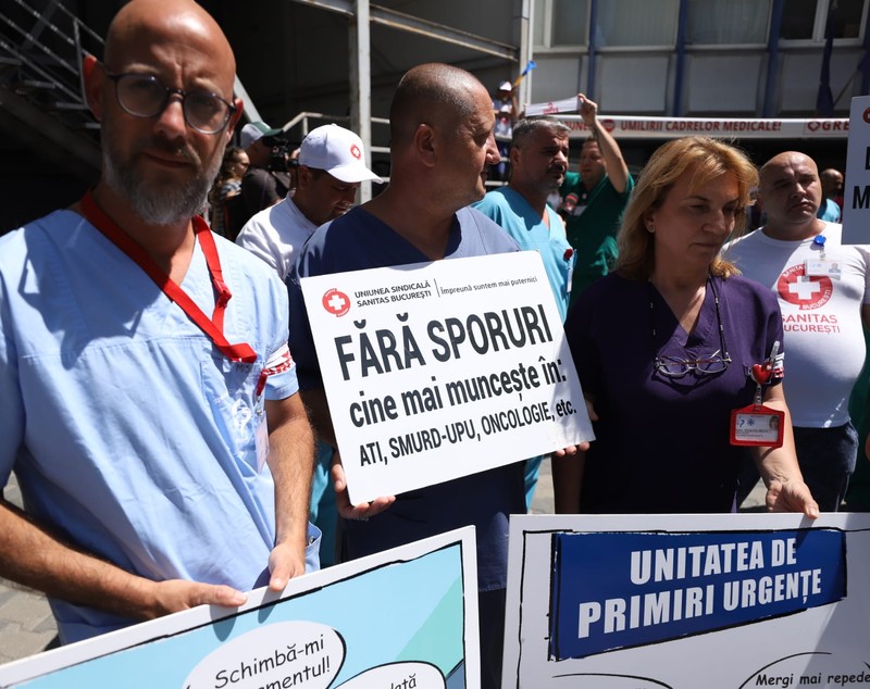 A doua zi de grevă generală în spitale. Sanitas respinge explicațiile Guvernului privind noua lege a salarizării