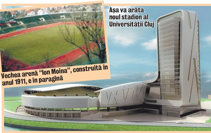 U Cluj, stadion de 30 de milioane €