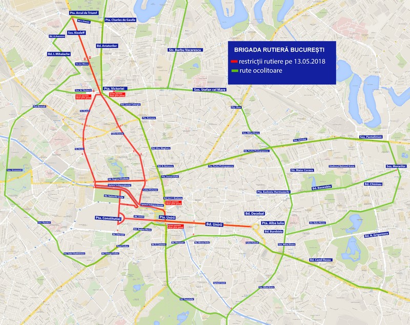 Restricții în trafic pentru Semimaratonul Internaţional Bucureşti 2018. Care sunt rutele ocolitoare