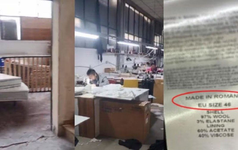 Haine „Made in Romania” făcute la Milano de muncitori chinezi cazați direct în fabrică și tratați precum sclavii