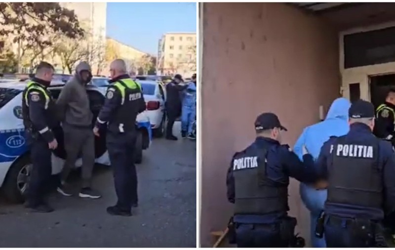 Hoți prinși în flagrant delict de polițiști, în Timișoara, în timp ce spărgeau o mașină | VIDEO