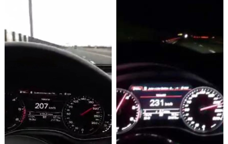 VIDEO | Live pe Facebook la volan, cu 231 km/h, pe o șosea din Timiș. Șoferul nu este la prima abatere