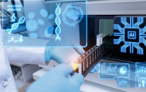 Tehnologie de inteligență artificială de laborator pentru analiza sângelui.