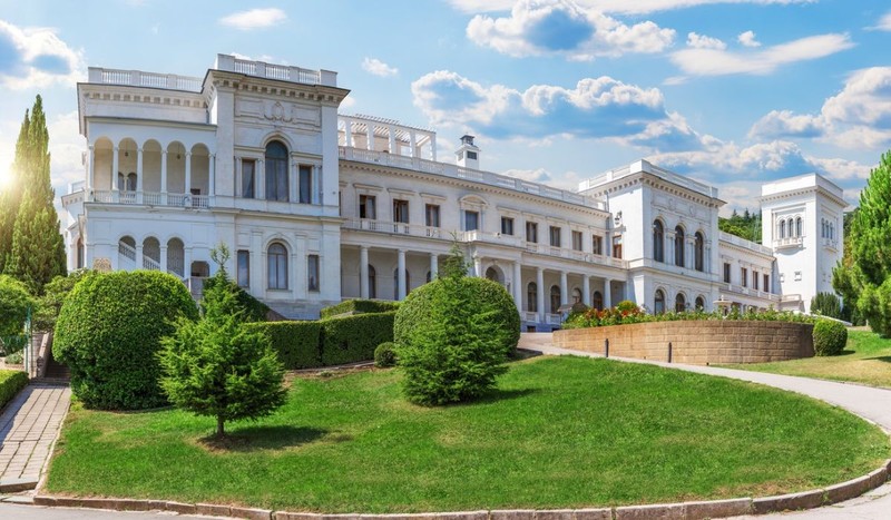 Palatul Livadia văzut vara, Ialta, Crimeea,