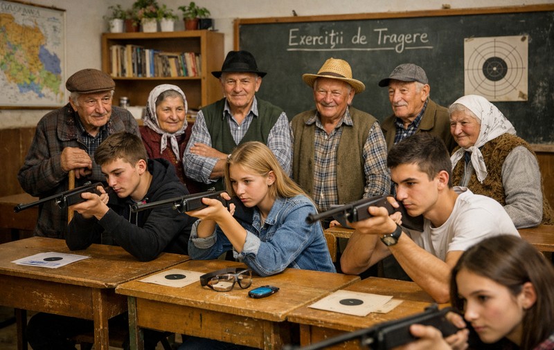 Liceenii ar trebui să învețe să tragă cu arma, consideră aproape jumătate dintre românii chestionați în cadrul unui studiu INSCOP