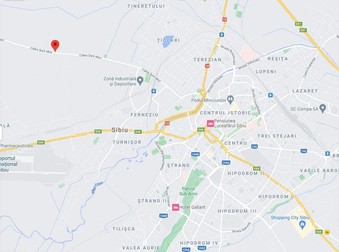 Zona unde va fi construit noul Spital Județean Sibiu. Foto: Google Maps