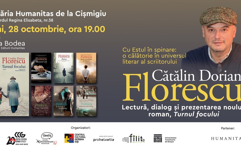 Cătălin Dorian Florescu, unul dintre cei mai premiați scriitori români din străinătate, lansează „Turnul focului”