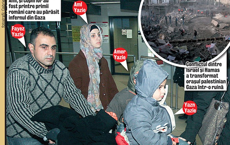 Români evacuaţi din Gaza: "Am stat ascunşi în subsolul casei"
