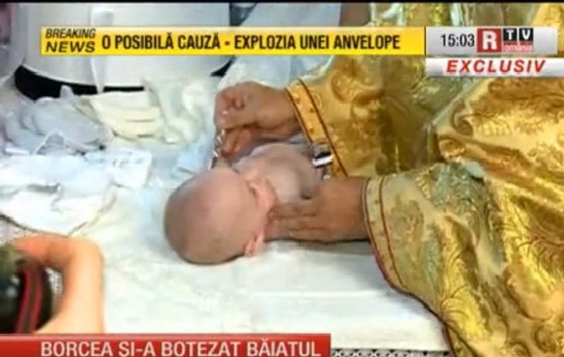 Cât de cuminte a fost George Alexandru Borcea la botez | FOTO