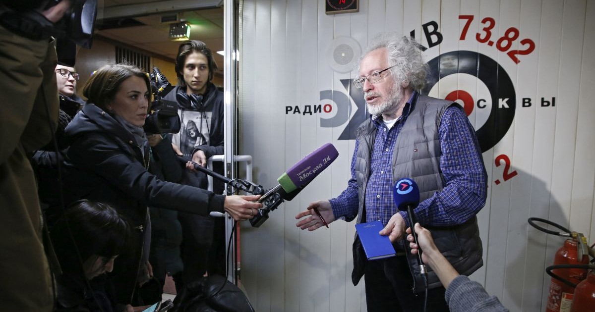 Redactorul șef al postului de radio Ecoul Moscovei, Alexei Venediktov. FOTO: EPA
