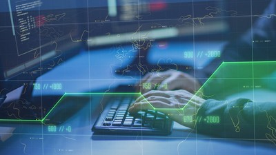 hacker using computer virus for cyber attack