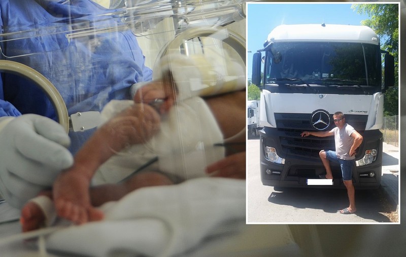 Șoferii români de TIR, mobilizați ca să salveze bebelușul abia născut al unui coleg