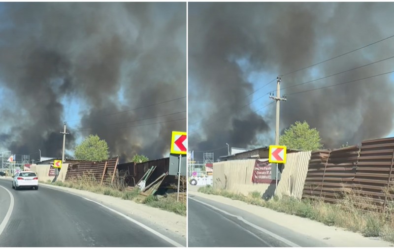 Incendiu masiv la groapa Glina, lângă București: traficul pe centura Capitalei este blocat, a fost emis mesaj RO-Alert