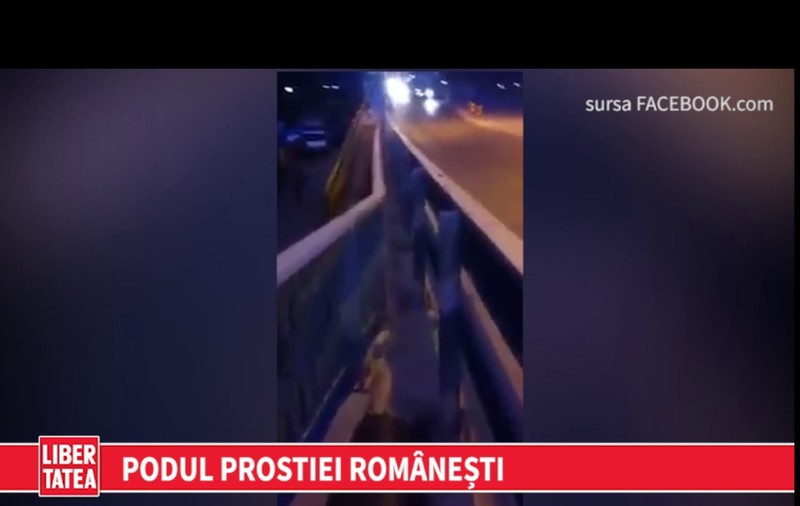 Podul prostiei românești: oamenii nu au cum să treacă peste Olt pentru că pasajul pietonal se termină brusc | VIDEO
