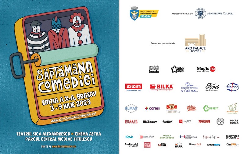 Spectacole în aer liber și filme la „Săptămâna Comediei” Brașov, ediția a X-a