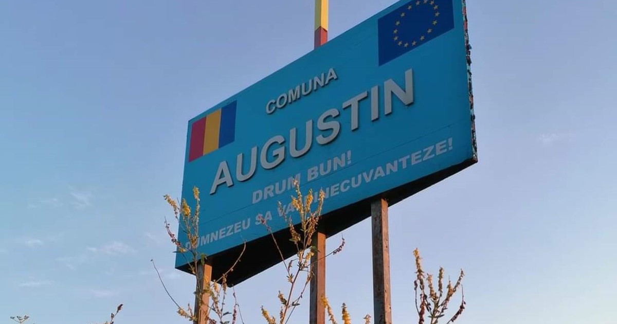 Indicator intrare în localitatea Augustin, județul Brașov. Foto primariaaugustin.ro