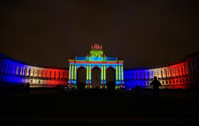 Arcul de Triumf din Bruxelles a fost iluminat tricolor, cu ocazia Zilei Naționale a României