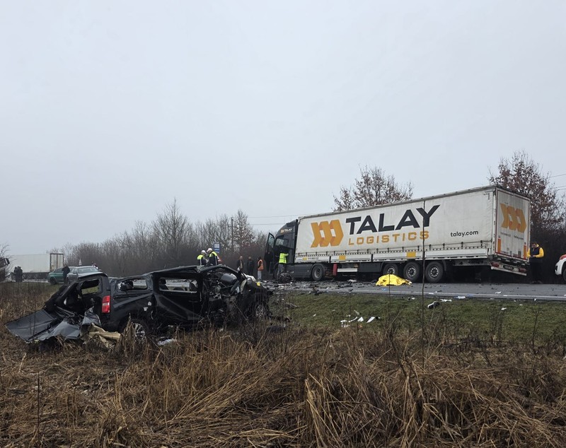 Momentul impactului accidentului cu șapte morți de la Lugojel, Timiș