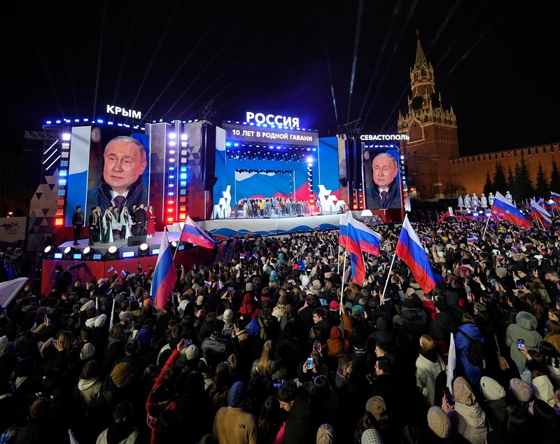 Putin, discurs în Piața Roșie, unde a sărbătorit realegerea sa și 10 ani de la anexarea Crimeei: „Crimeea s-a întors în portul natal”