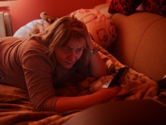 Elena Popa în casa ei din Biled, județul Timiș. Ianuarie 2019