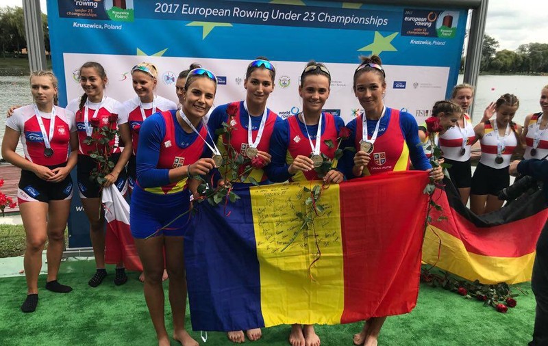 Canotaj. Opt medalii de aur pentru România, la Europenele Under-23