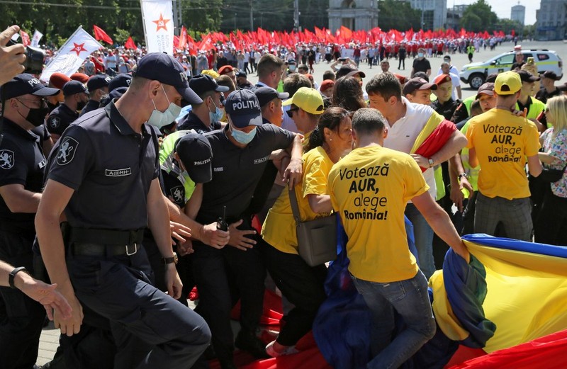 Acțiune AUR la Chișinău FOTO: Profimedia