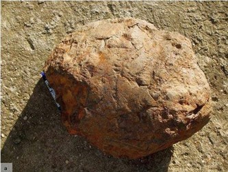 Meteoritul de la Gresia, Teleorman. Sursa foto: Institutul Geologic Român
