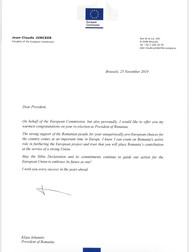 Scrisoarea adresată președintelui României