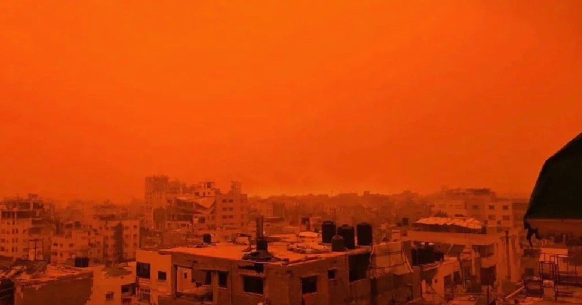 O furtună puternică de nisip a lovit sâmbătă, 14 martie, Fâșia Gaza
