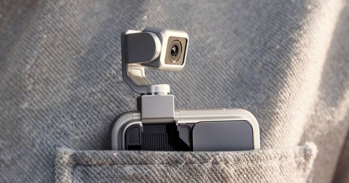 Cmaera robot a telefonului HONOR Robot Phone, care iese din buzunarul de la piept a unei cămăși gri de blugi.