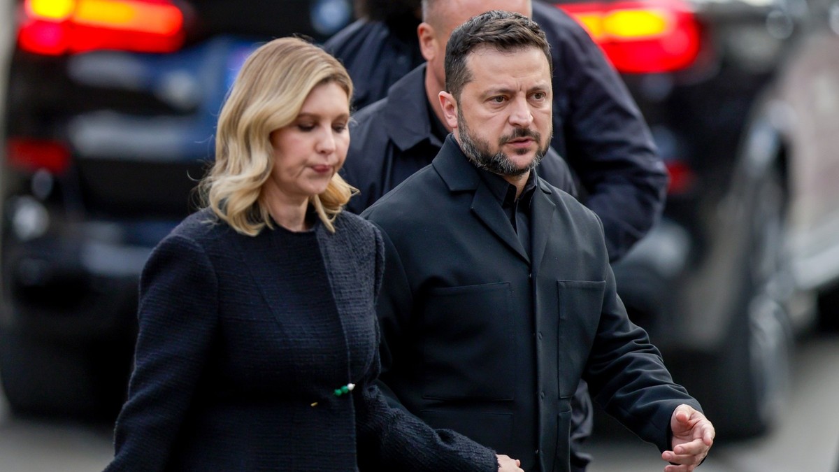 Volodimir Zelenski și soția sa Olena de funeraliile regelui Harald al V-lea Sursa foto: Profimedia