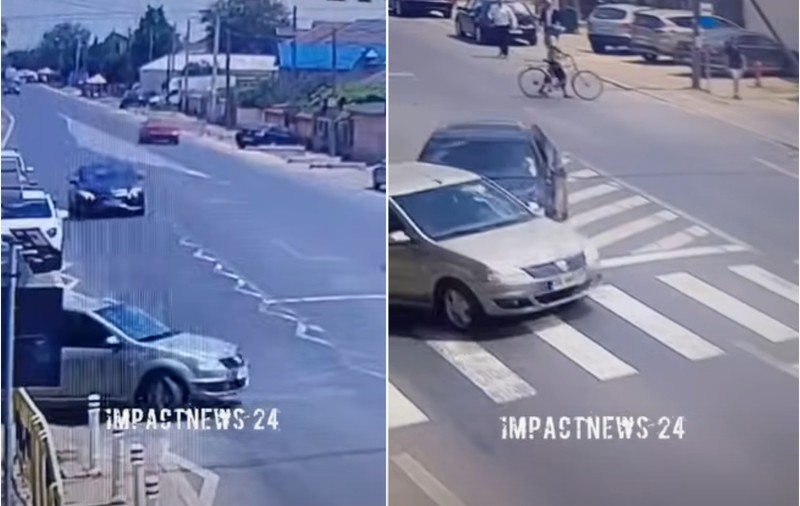 Mașina unui polițist, lovită intenţionat de un șofer căruia îi reținuse talonul, în Teleorman. Atacul, surprins de o cameră